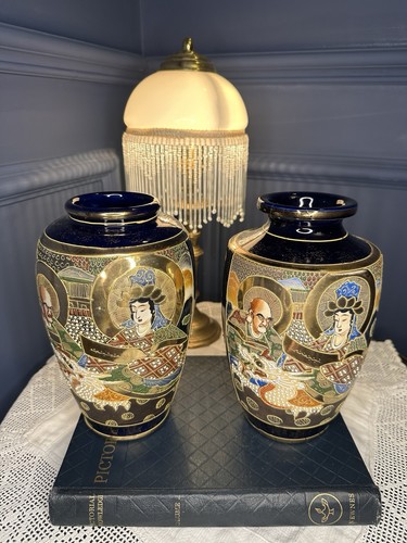 Pair vintage japanese satsuma - vintage,