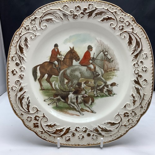 Vintage china hunting plate - vintage,
