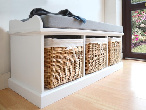 Tetbury storage bench hallway - tetbury,