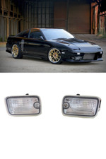 Front Position Turn Signal Lights Clear For S13 NISSAN Silvia 180SX 240X Type-X