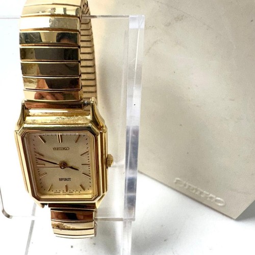 Seiko 1f21 5b40 gold quartz - seiko,