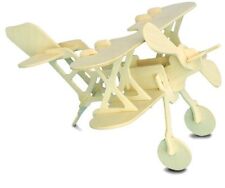 Bi-Plane: Woodcraft Construction Wooden 3D Model Kit CX 509