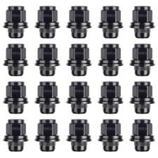 24 Black Wheel Nuts, M12 x