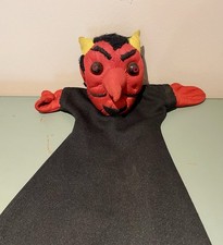 Vintage Devil Hand Puppet Red