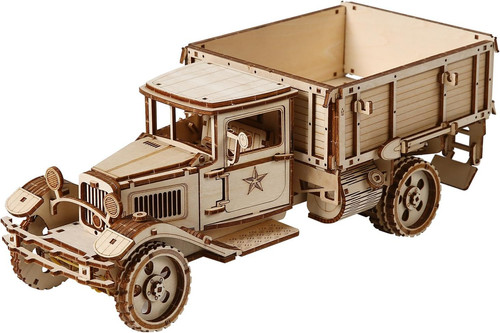 Wooden puzzle truck - 3d,