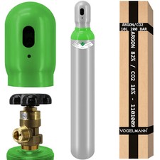 Vogelmann gas bottle 10 liter argon (82%) + CO2 (18%) 200 bar protective gas welding gas