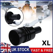 XL Black Exhaust Pipe Roar Maker Turbo Sound Whistle Simulator Muffler For Car