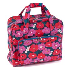 Hobby Gift: Sewing Machine Bag: Matt PVC: Modern Floral: 20 x 44 x 38cm