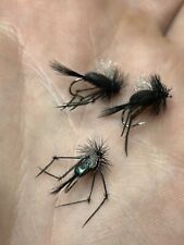 Eiretroutflies X3 Pearly Black Ant Hopper  Dry Trout Fly Size 12