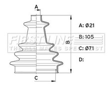 FIRST LINE Rear Outer CV Boot