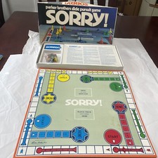 Vintage Sorry Board Game by Parker Bros 1972 No 390 Complete