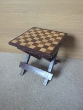 Vintage Folding Wooden Chess Table