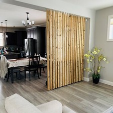 Wooden Wall Partition | Room Divider | Floor To Ceiling Slats | THE GEORGINA