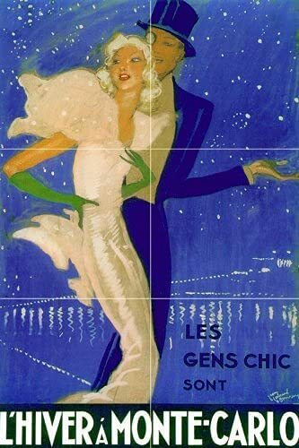 Tile mural monte carlo poster - tile,