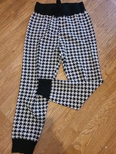 Ladies QED London Size Medium Black/White Elasticated Warm Legging