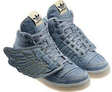 Adidas Jeremy Scott Wings Denim Blue V24621 Men's US 9 JS Rare Mint JP