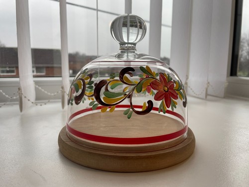 Vintage hand painted - glass, &