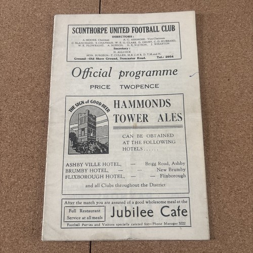 1951 scunthorpe united v - scunthorpe,