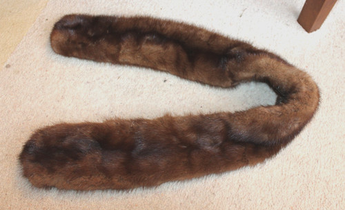 Vintage fur stole brown - stole,