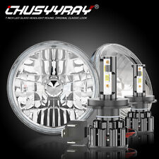 7 Inch LED Headlights Angle Eye Halo for LAND ROVER DEFENDER TD4 TD5 90 110