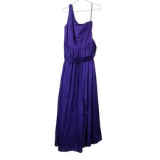 WHITE by Vera Wang Women size 16 Purple Regency Gown Dress One Shoulder Slit