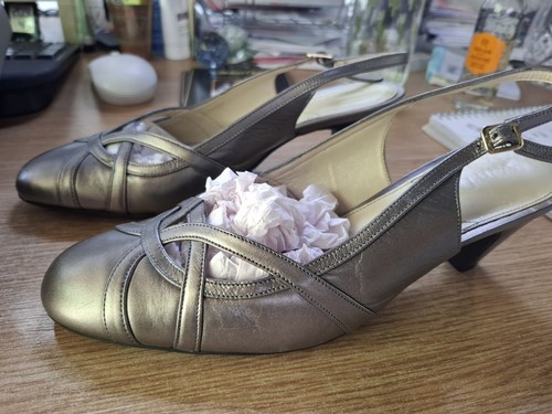 Bronze van dal court shoes - bronze,