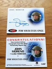 Jamey Bond Quotable Autograph Trading Card A42 J. Moreno As LUIGI FERRARA