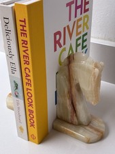 Onyx Horse Head Bookends Pair