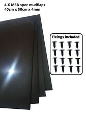 Rally Mudflaps Black Motorsport 50cm x 40cm 4mm MSA spec x4 With Fittings