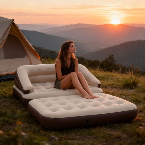 Inflatable sofa bed - inflatable, 2-in-1