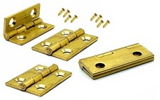 Small Hinges + Screws Brassed