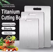 Titanium Cutting Board Double-Sided Titanium Cutting Boards for Kitchen Camping