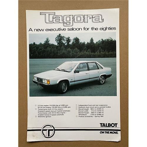 Talbot tagora brochure 1980 - tagora,