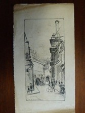 FRANK ARMINGTON " rue de vaugirard , paris " etching , limited edition 5/30