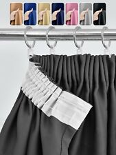 Blackout Curtains Thermal Pencil Pleat Tape Top - Energy Saving + Free Tie Backs