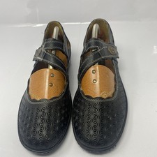 Loretta Women's Black Scalloped Detail Mary Jane Ladies Shoes Size uk 8 EU 41