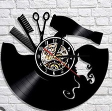Vinyl Wall Clock – Hairdresser/Barber Design – 28 cm – Brand New –
