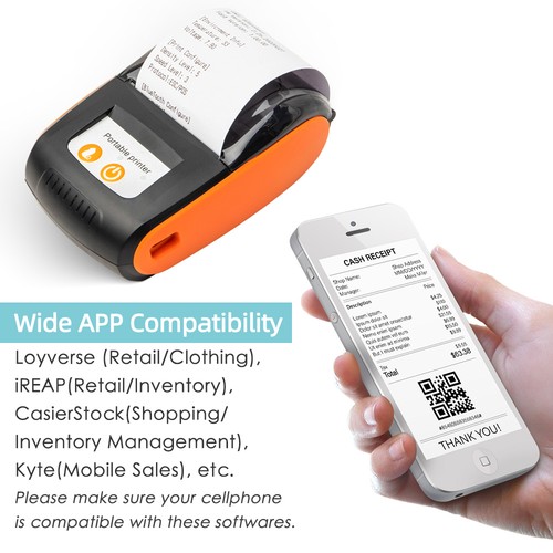 Aportable receipt printer - receipt,