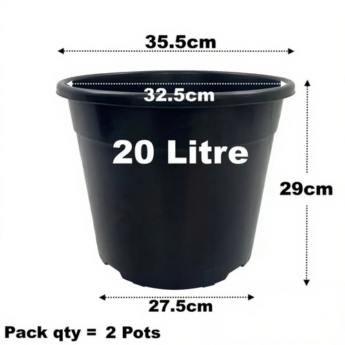 Litre black plant pots - black,
