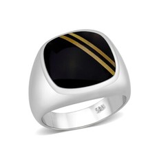 Men’s Silver Onyx Signet