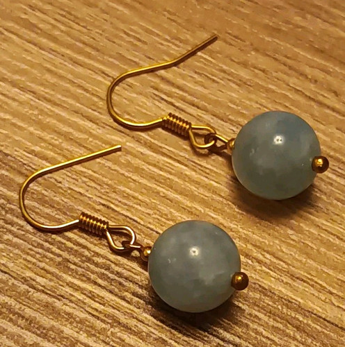 Aquamarine gemstone earrings - gemstone,