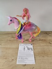 Barbie Dreamtopia Doll & Light-Up Unicorn Horse GWM78 Working Lights 