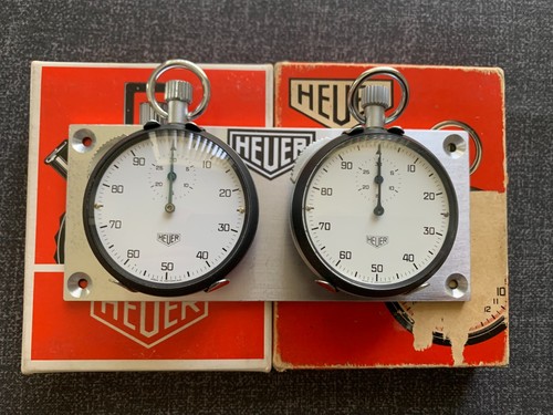 Vintage boxed heuer stopwatch - boxed,