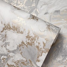 Marble Wallpaper Gold Metallic