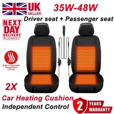 PAIR CAR HEATED SEAT PAD CUSHION COVER HEATING HEATER WARM WINTER UNIVERSAL 12V