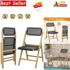 Patio Chairs Set of 2, Folding