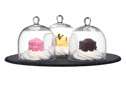 Set clear dome glass - set, of
