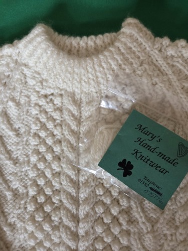 Handknitted childs aran - childs, jumper