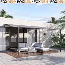 4x3m Wall Mounted Metal Gazebo