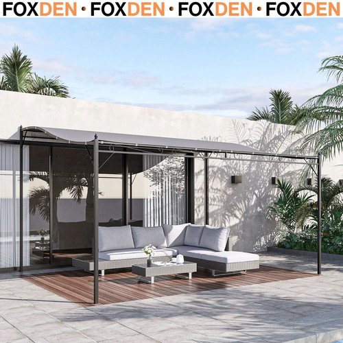 4x3m wall mounted - metal, gazebo